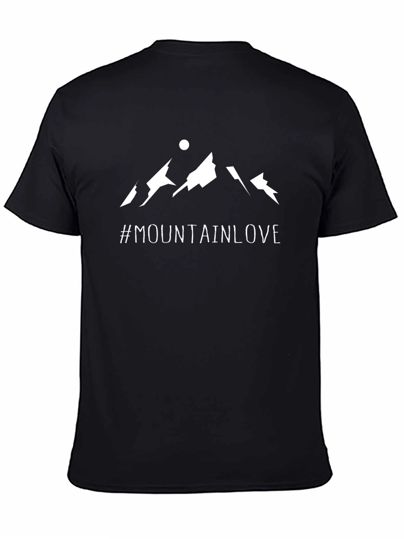 Mountain Love Graphic Tee - Black Cotton T-Shirt