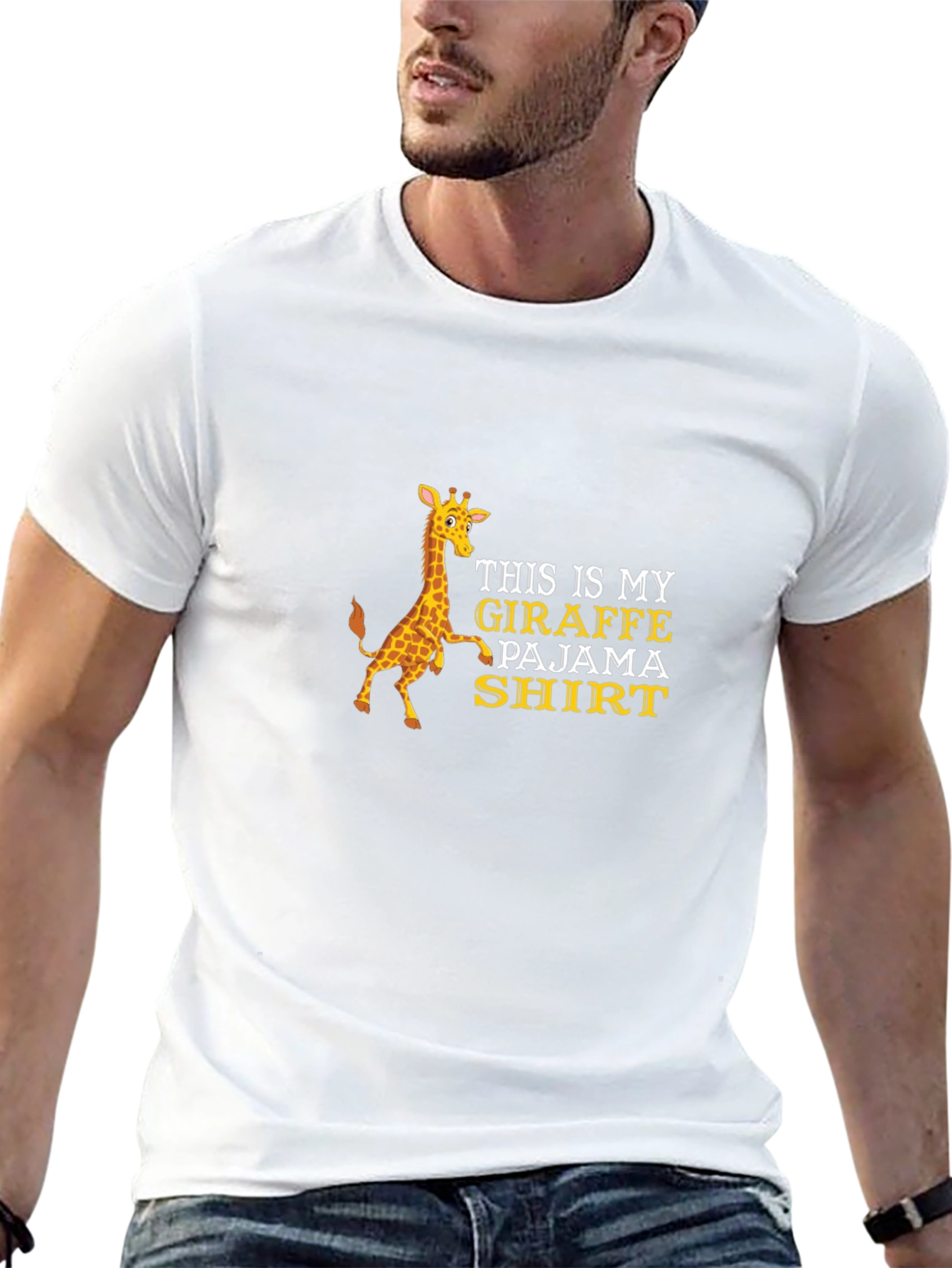Giraffe Pajama T-Shirt - Funny Animal Tee