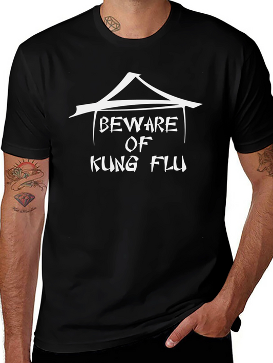 Beware of Kung Flu T-Shirt - Black Graphic Tee