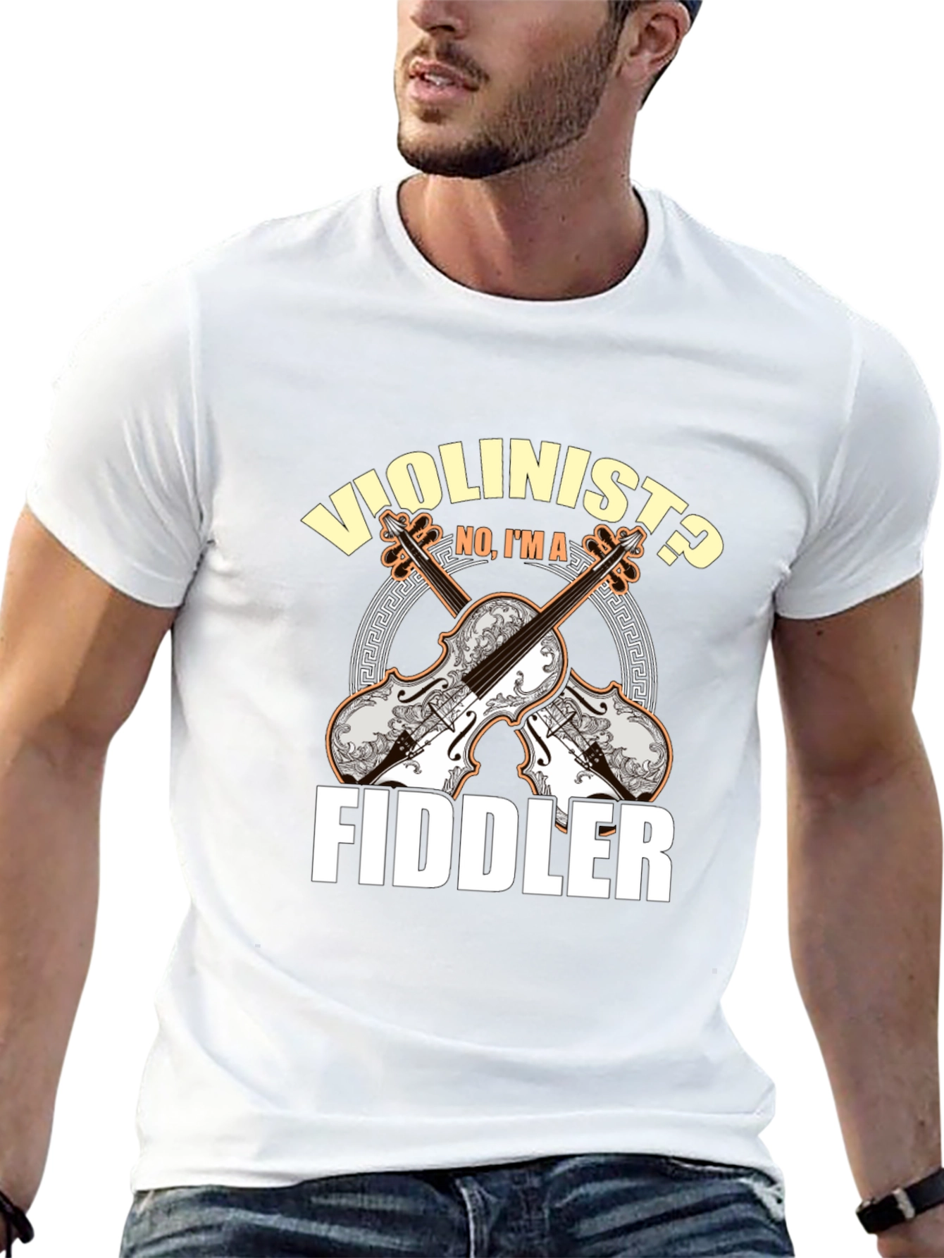 Violinist or Fiddler T-Shirt Music Lover Tee