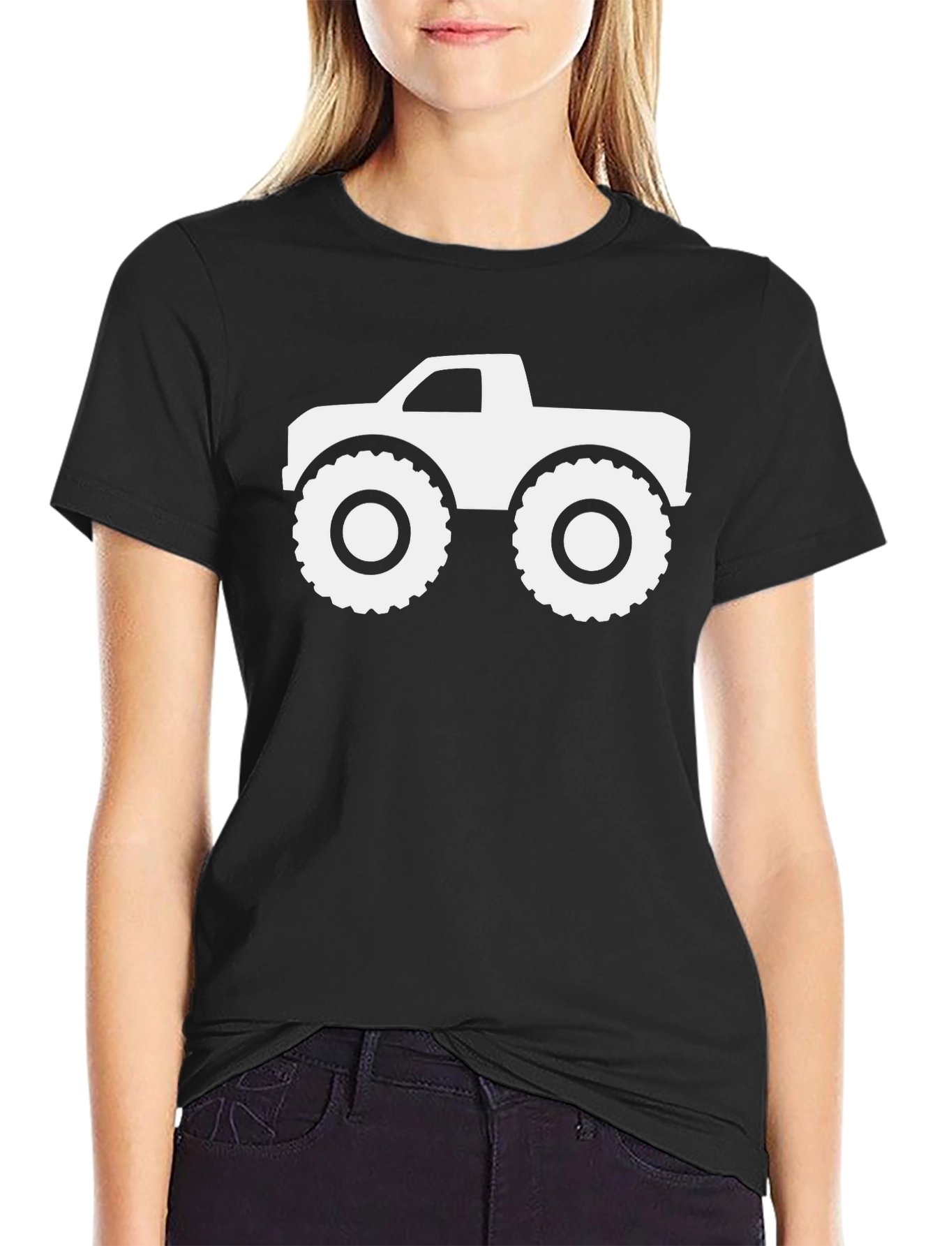 Monster Truck Graphic Tee - Cool Black Cotton Shirt