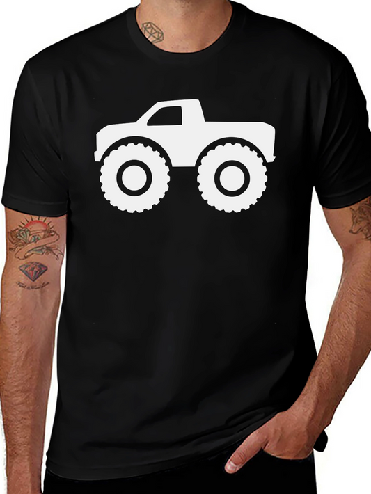 Monster Truck Graphic Tee - Cool Black Cotton Shirt