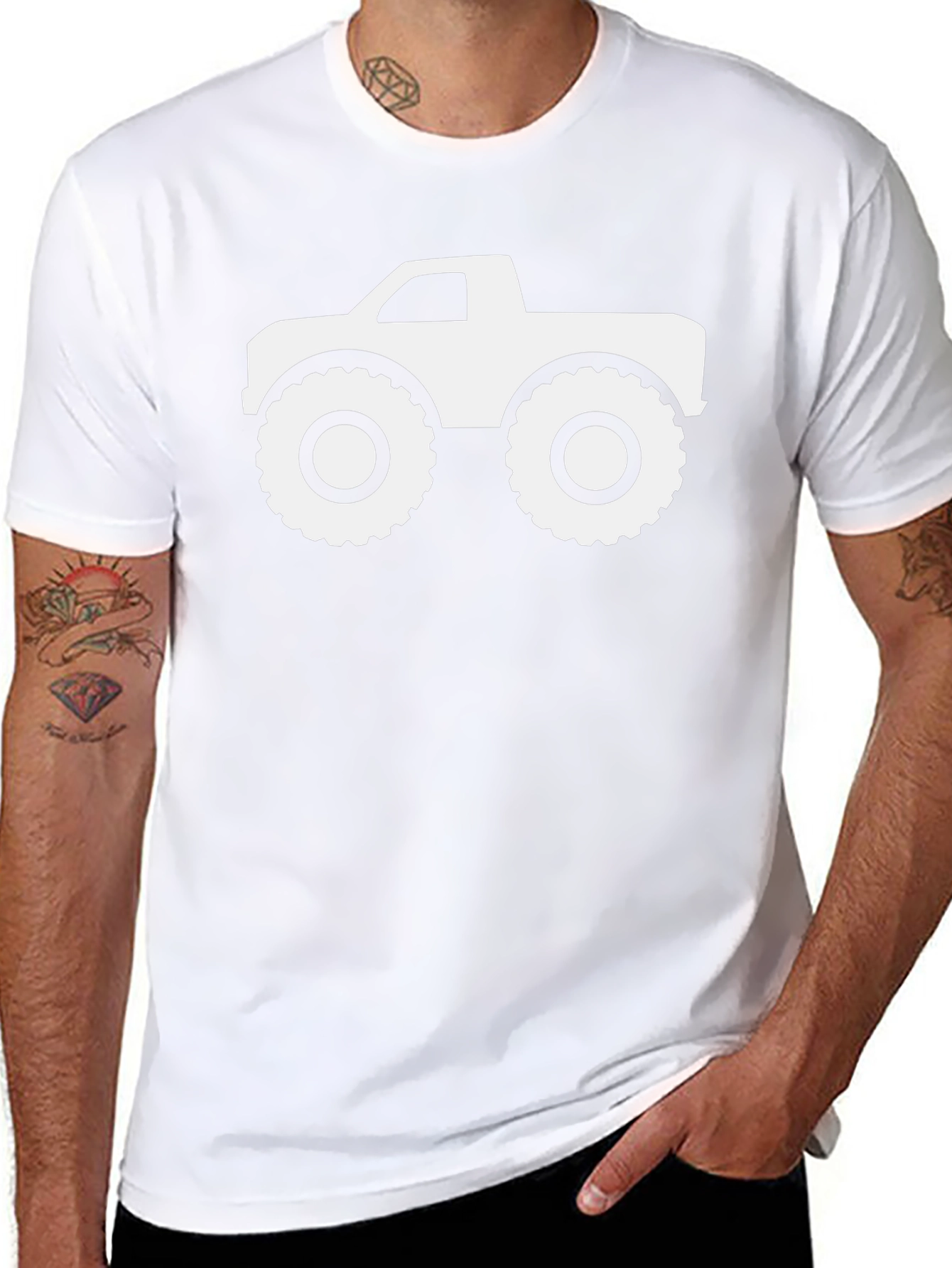 Monster Truck Graphic Tee - Cool Black Cotton Shirt