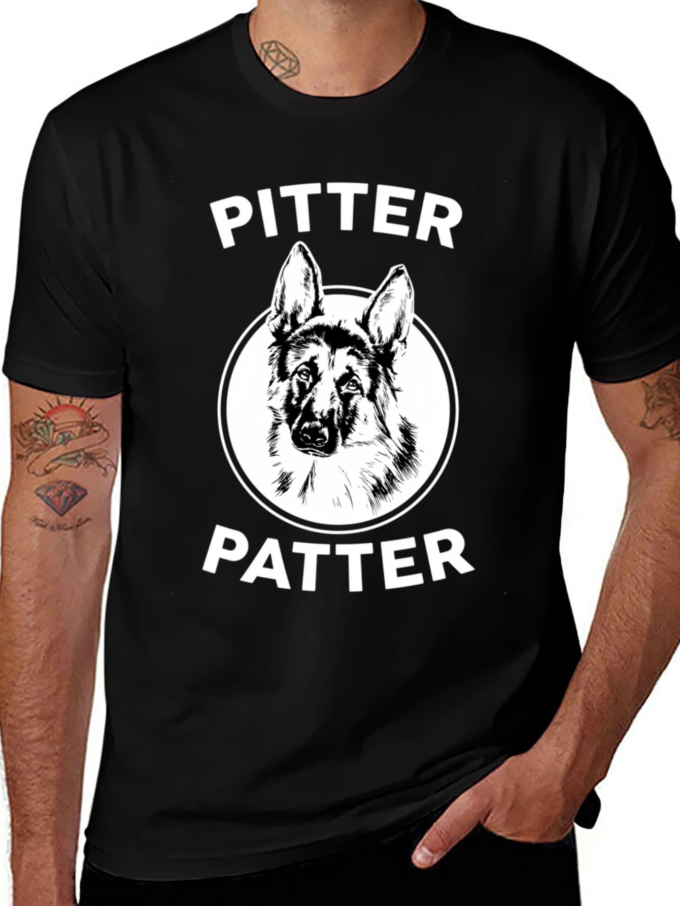 Pitter Patter Dog T-Shirt - German Shepherd