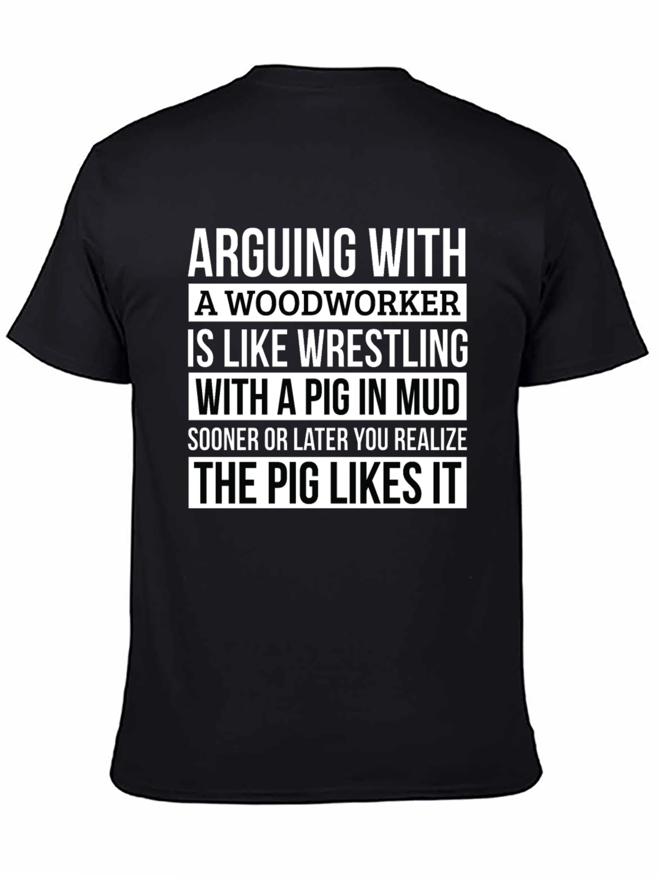 Woodworker Pig T-Shirt - Funny Carpentry Tee