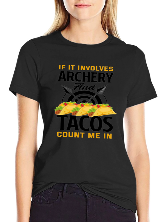 Archery and Tacos Funny Graphic T-Shirt