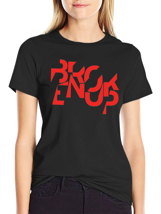 Abstract Graphic T-Shirt - Black with Red Design