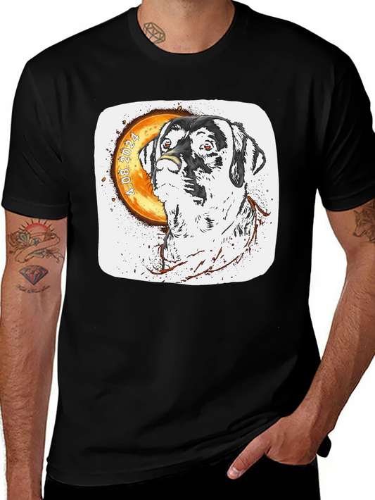 Dog Face T-Shirt Unique Design Black Tee
