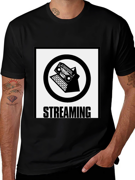 Streaming Boombox Laptop Graphic T-Shirt