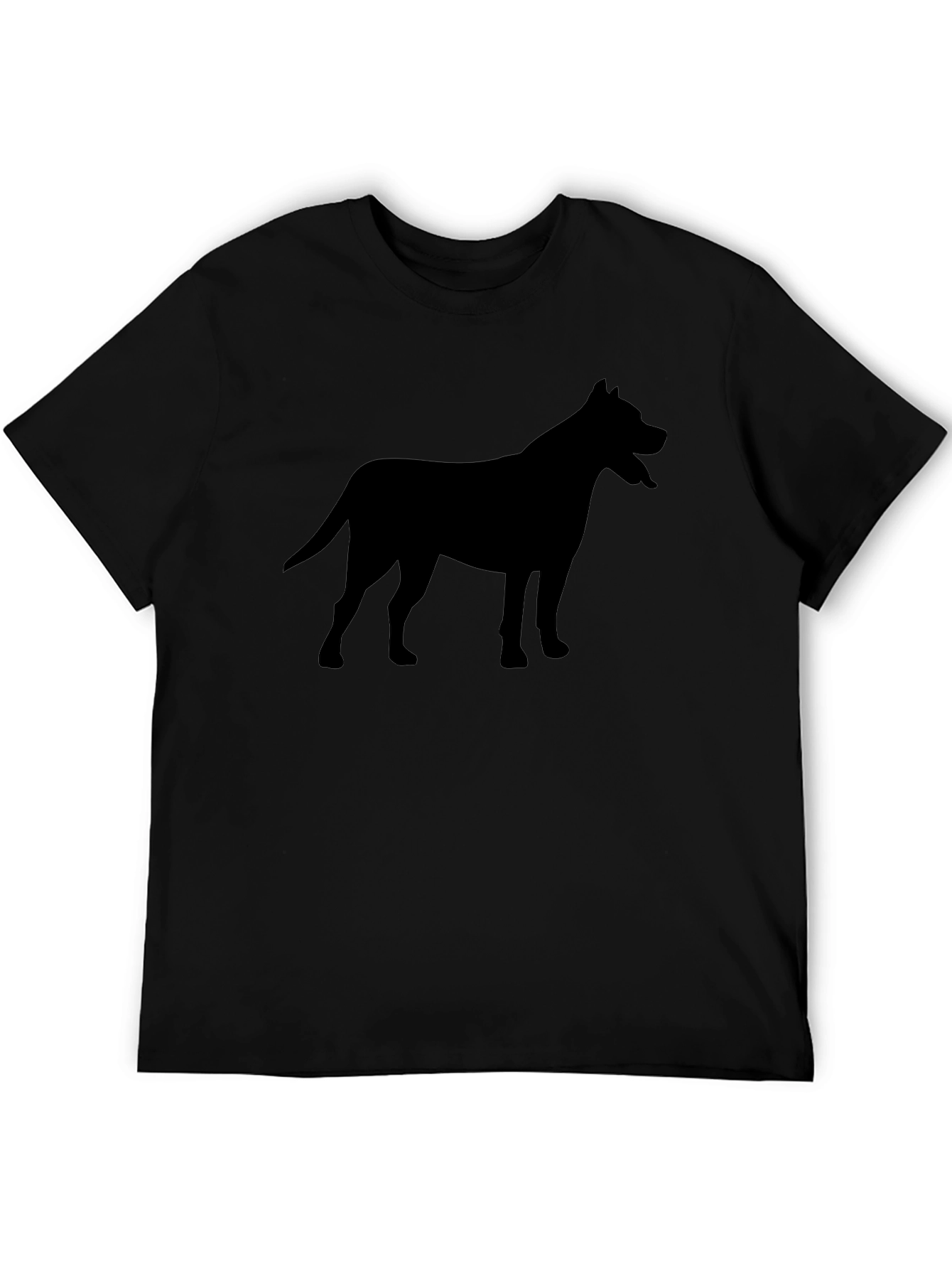 Black Dog Silhouette Graphic T-Shirt