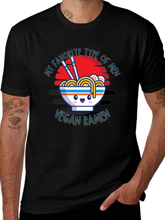 Vegan Ramen Lover T-Shirt - My Favorite Type of Men Tee