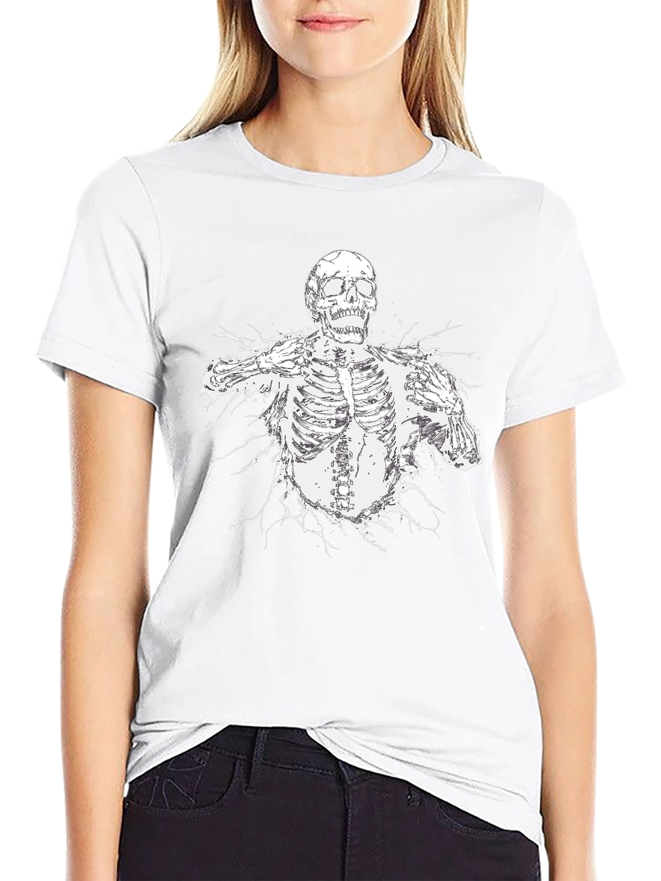 Skeleton Graphic Black T-Shirt