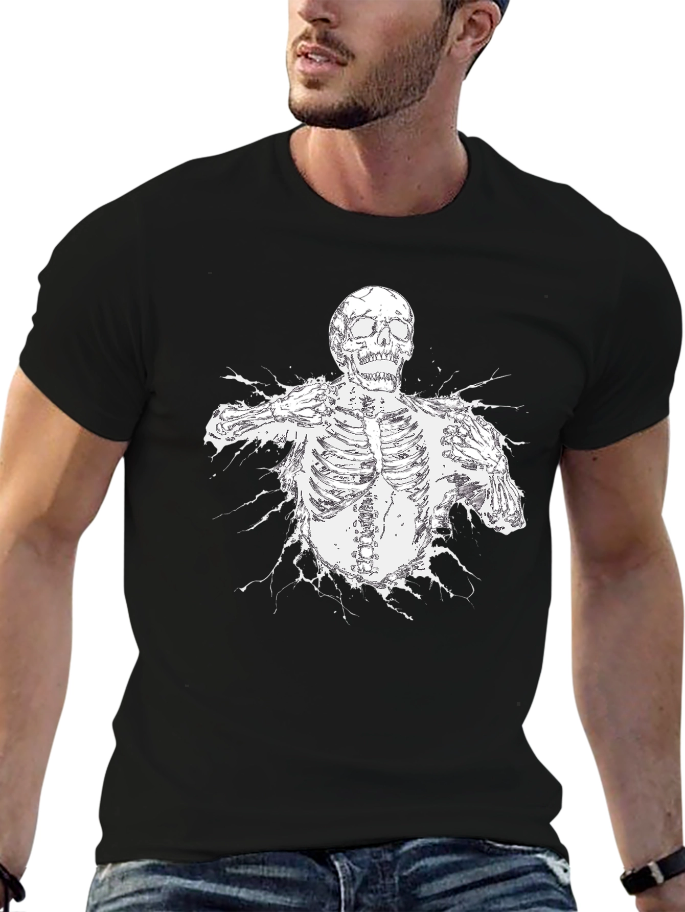 Skeleton Graphic Black T-Shirt