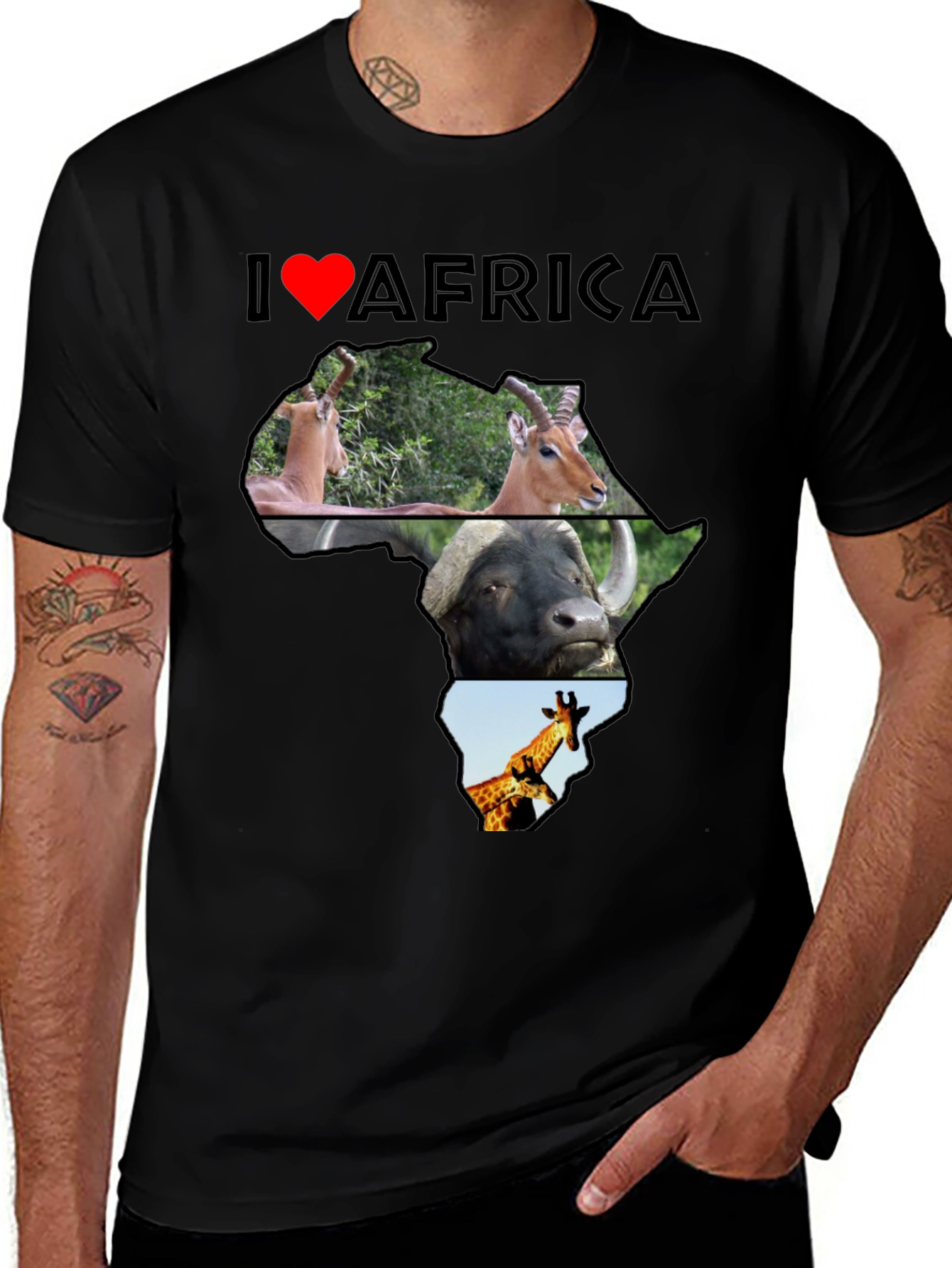 I Love Africa Graphic T-Shirt - Unisex