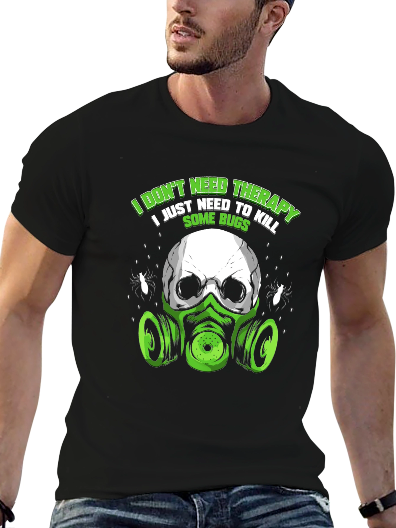 Bug Killer Skull T-Shirt - Funny Pest Control Tee