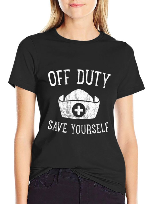 Off Duty Save Yourself Black T-Shirt
