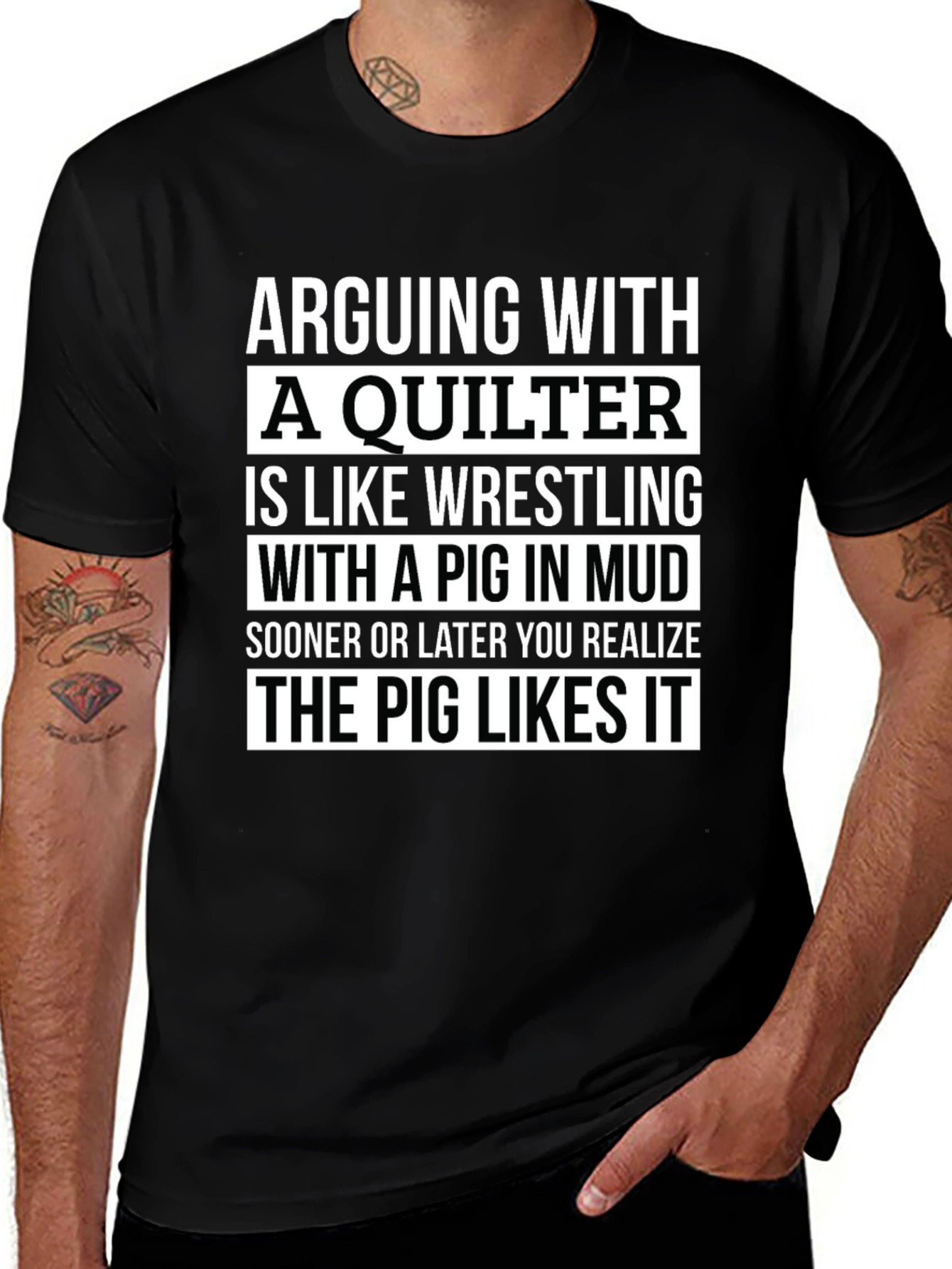 Arguing with a Quilter T-Shirt - Funny Quilting Gift