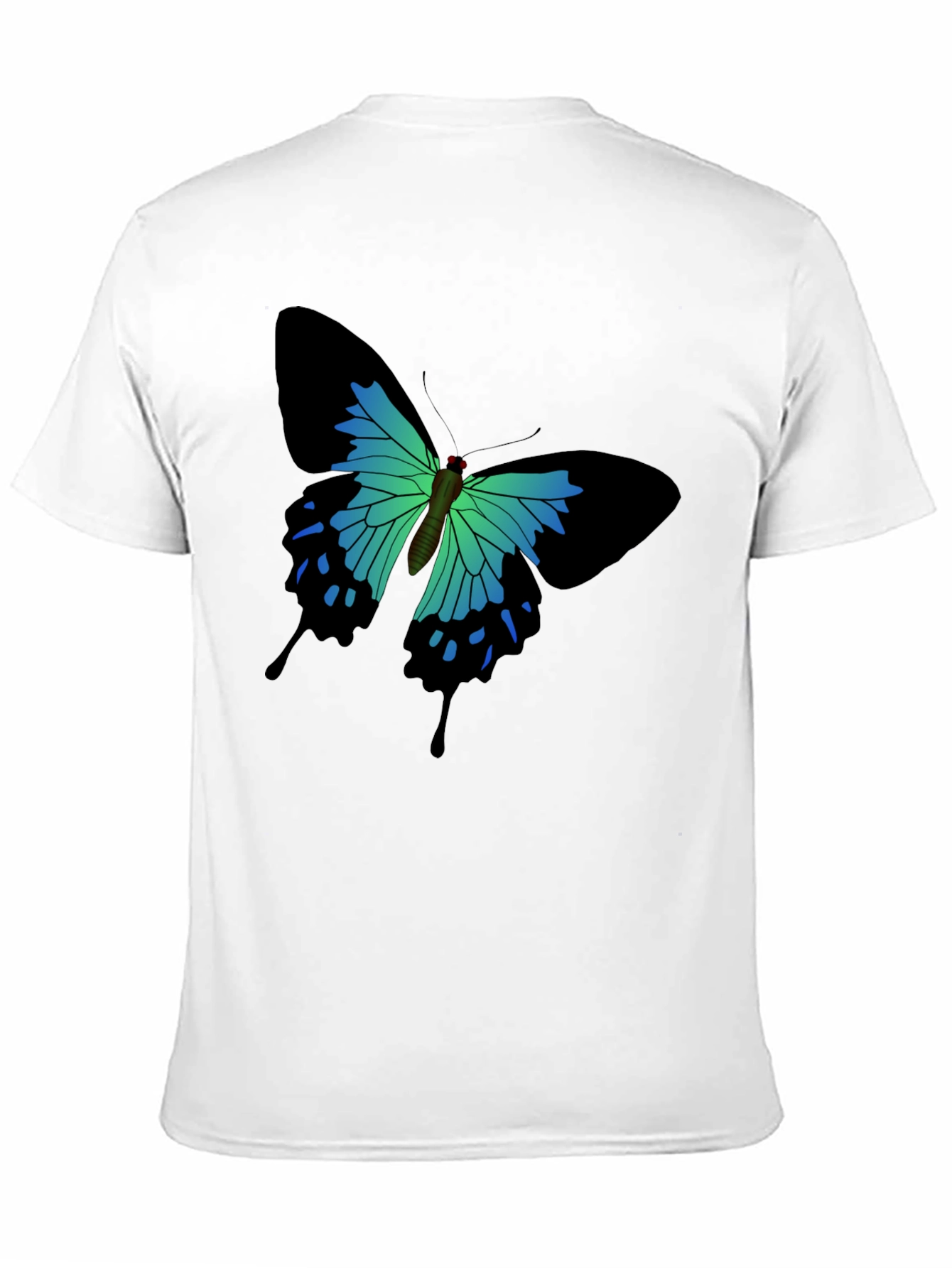 Butterfly Graphic Print Black T-Shirt