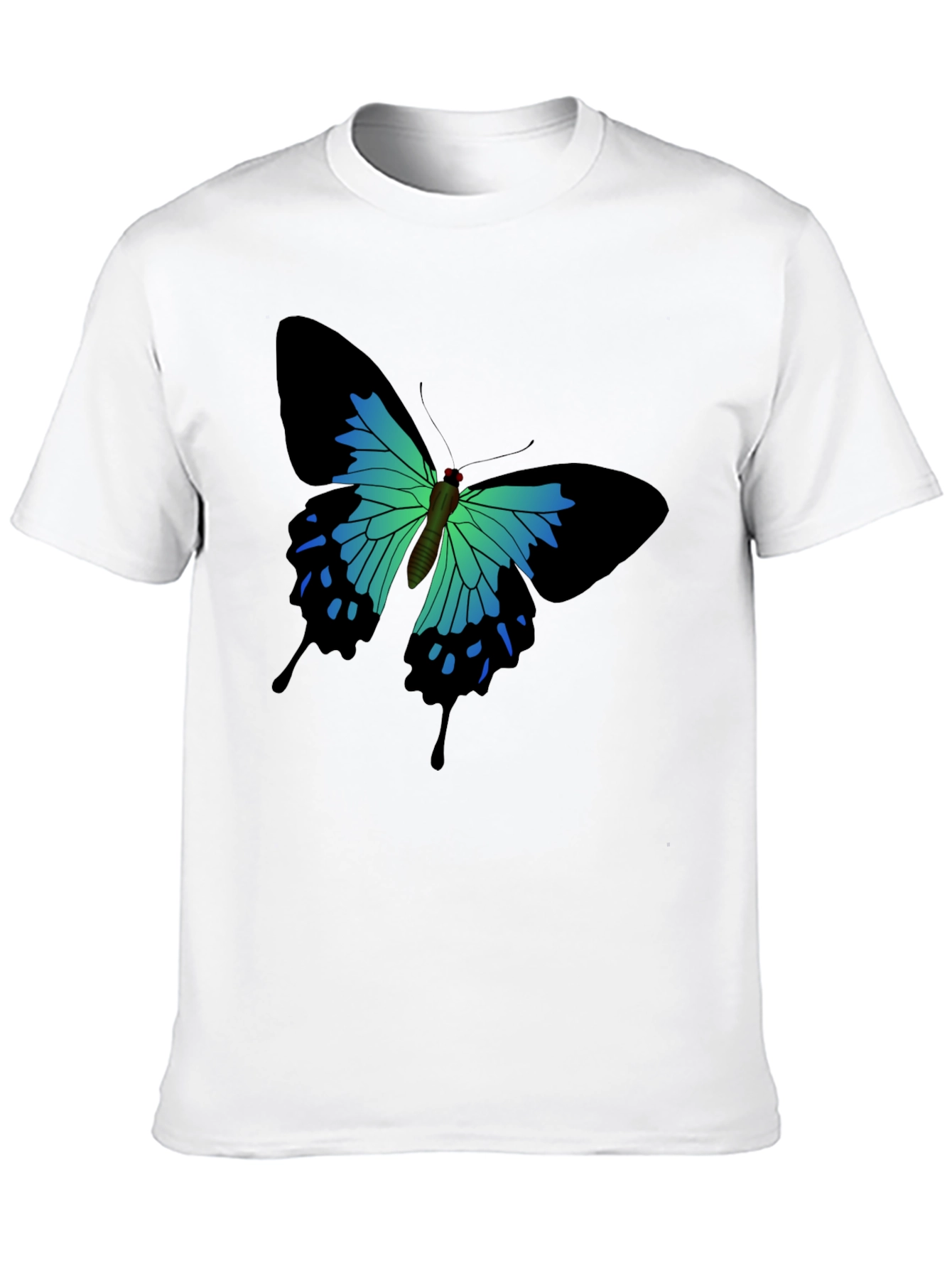 Butterfly Graphic Print Black T-Shirt