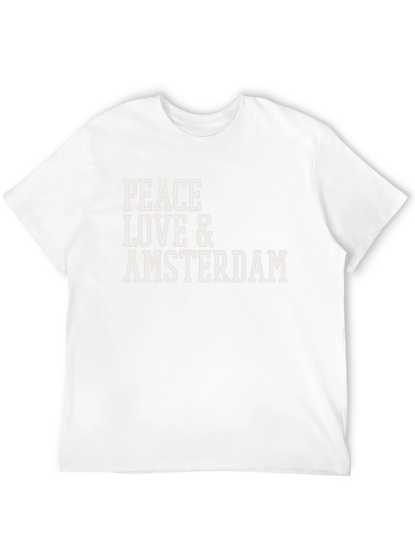 Peace Love Amsterdam T-Shirt - Black Graphic Tee