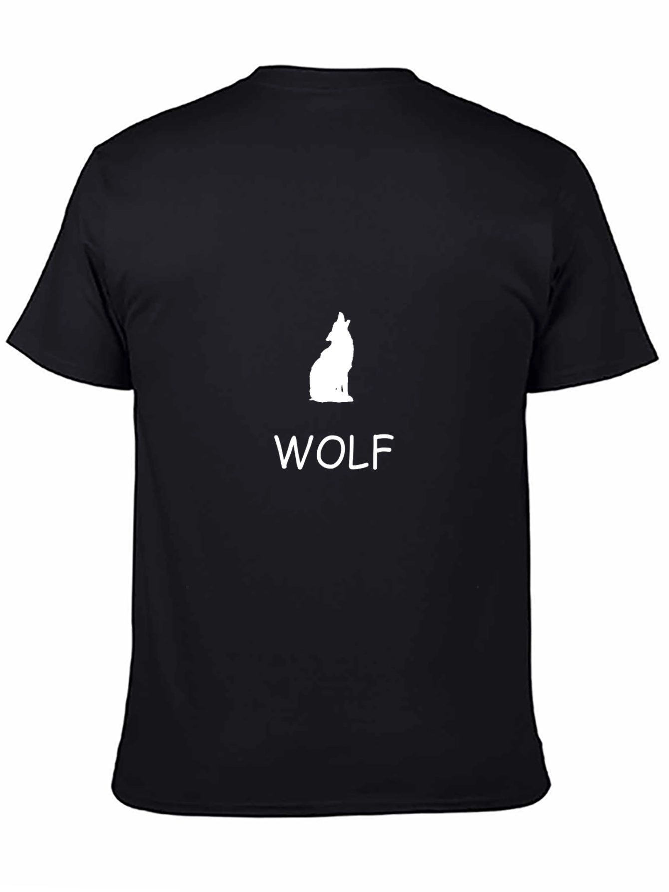 Wolf Graphic Tee - Black Cotton Blend T-Shirt