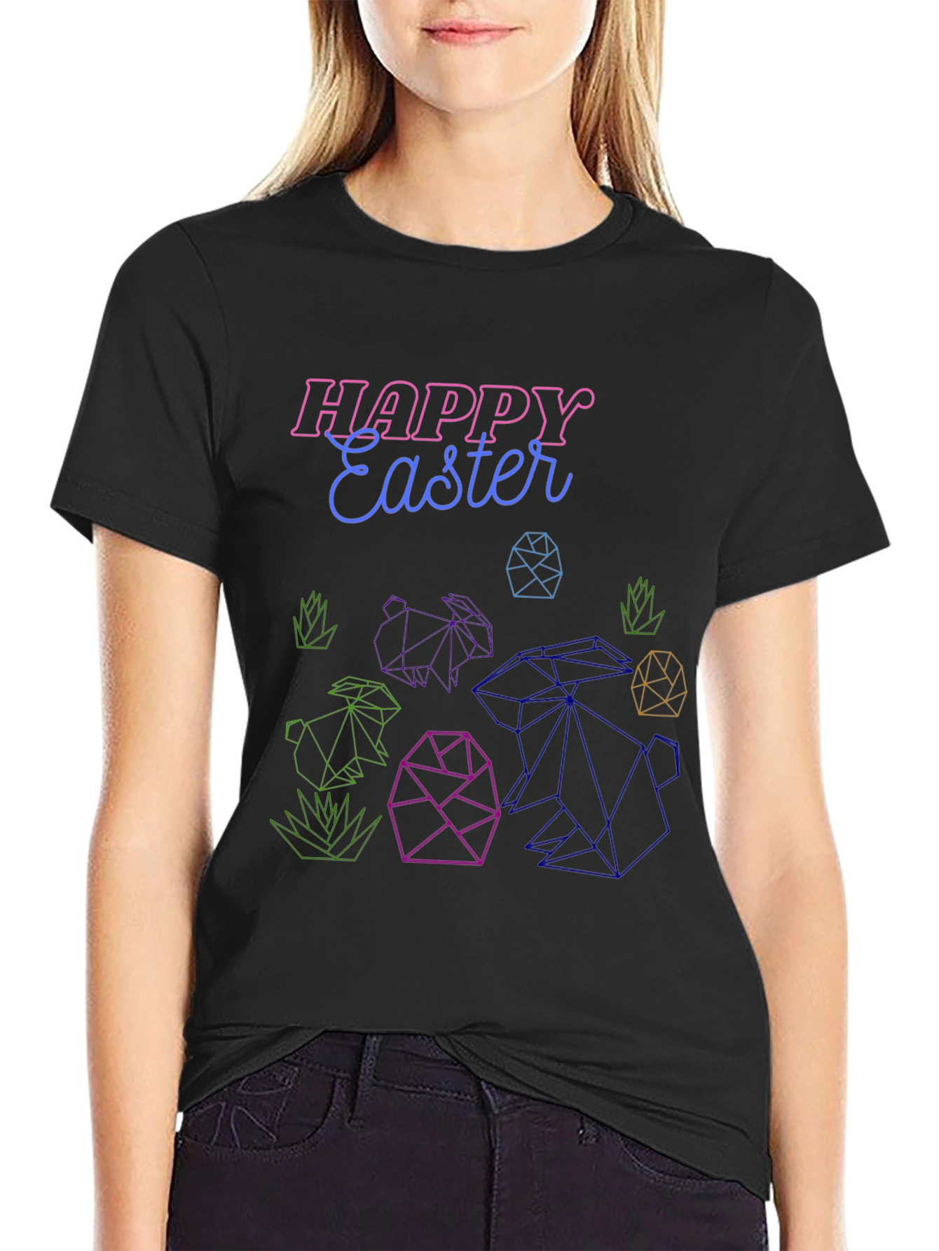 Happy Easter Geometric T-Shirt