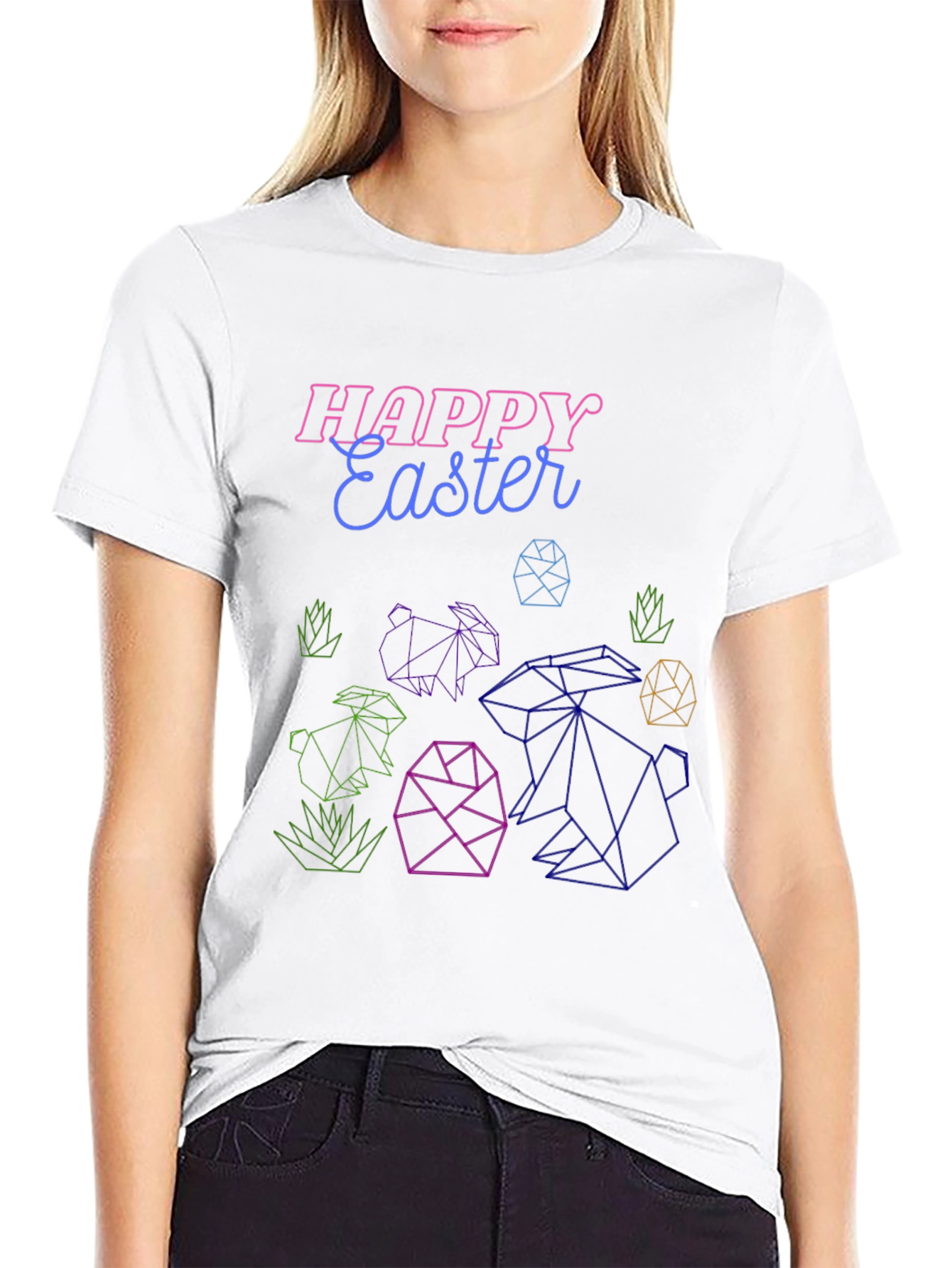 Happy Easter Geometric T-Shirt