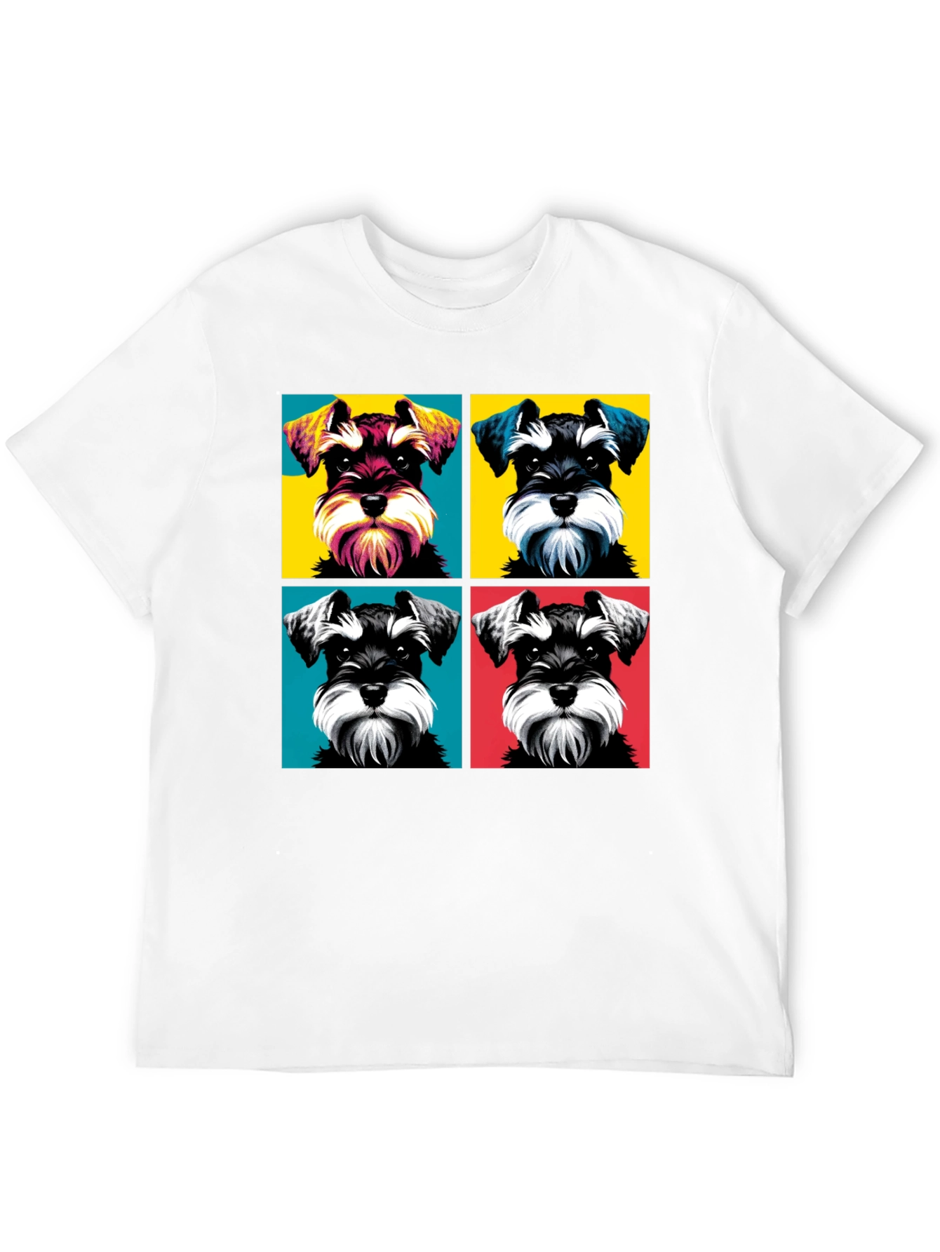 Schnauzer Pop Art Graphic T-Shirt