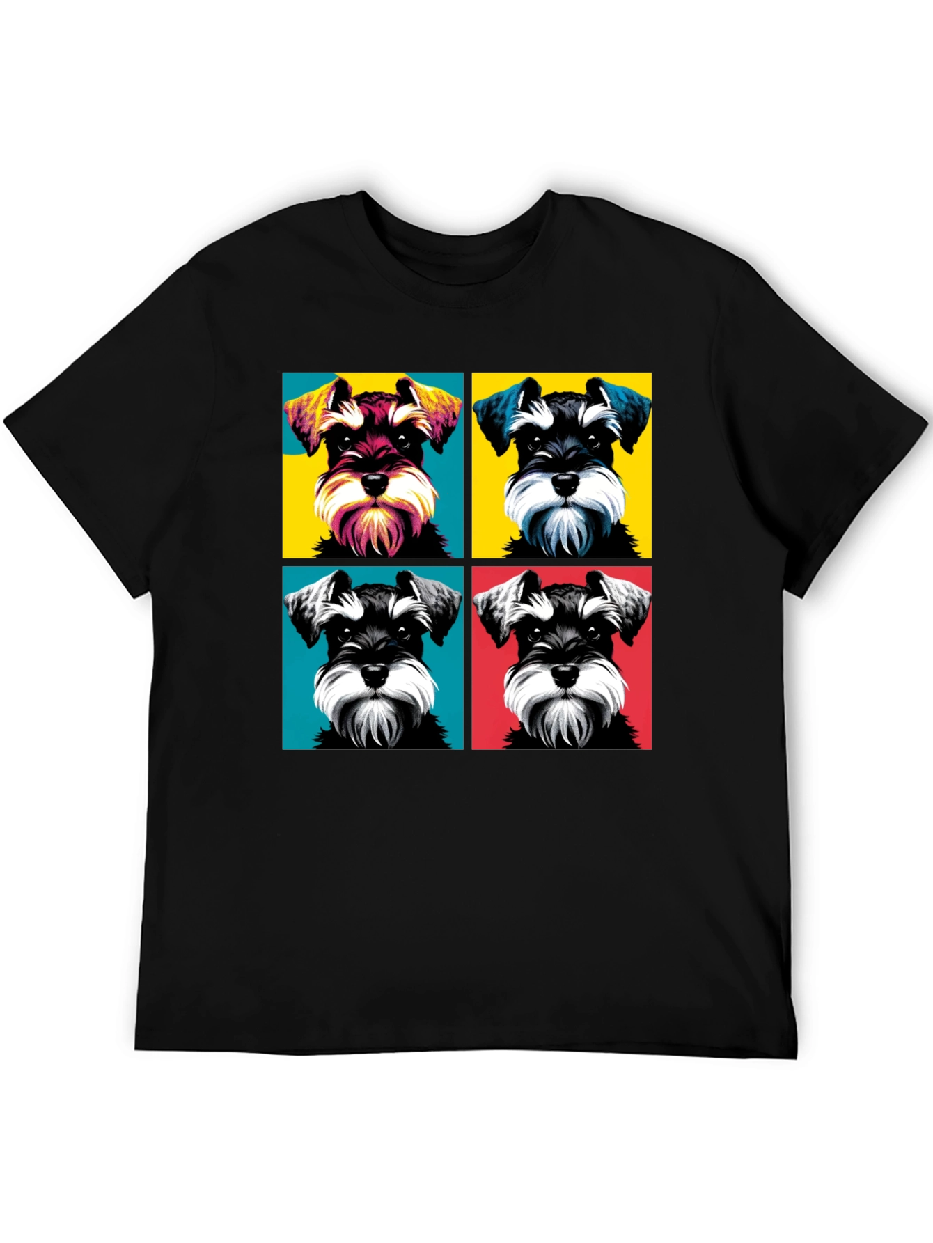 Schnauzer Pop Art Graphic T-Shirt