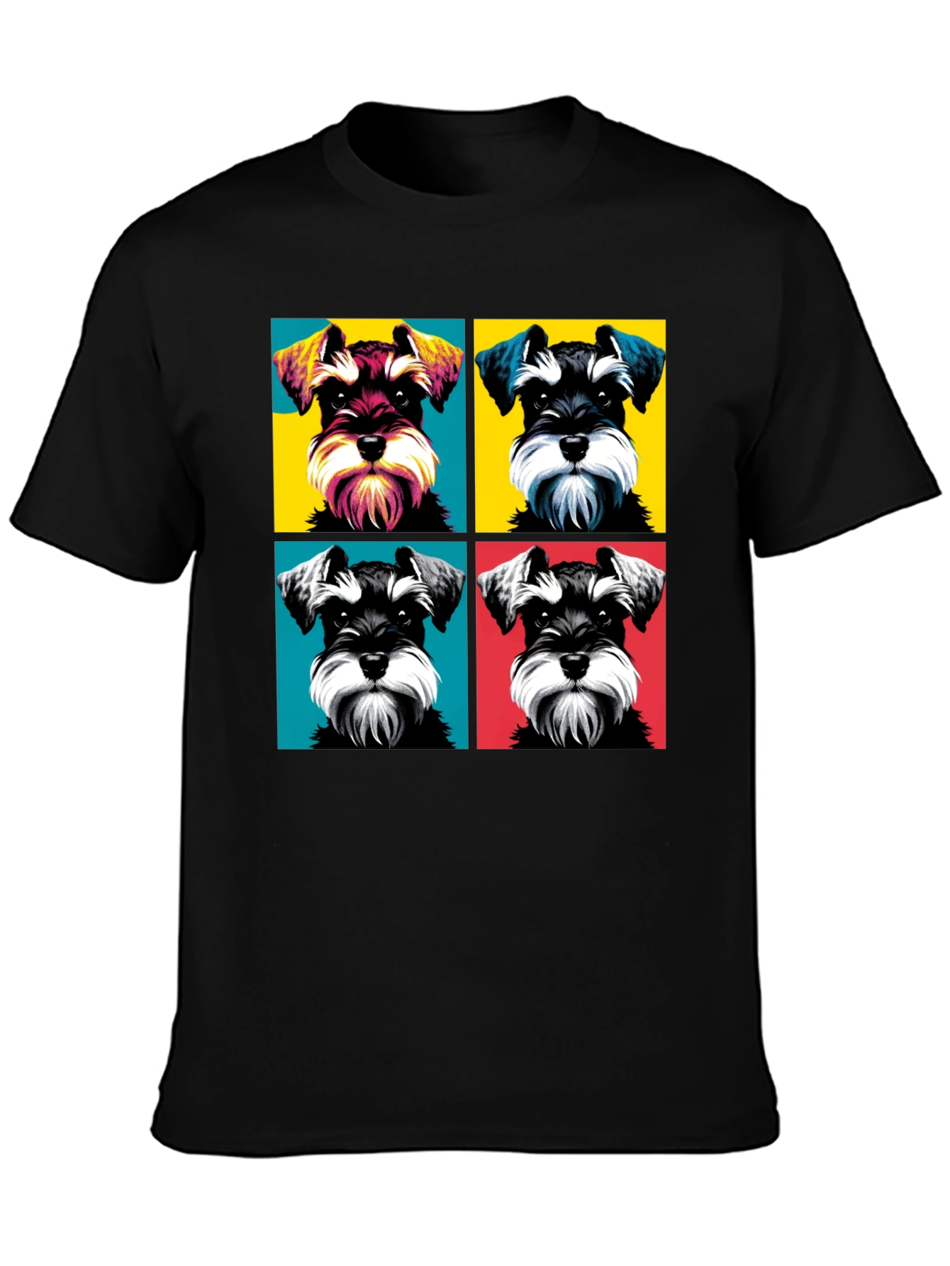 Schnauzer Pop Art Graphic T-Shirt