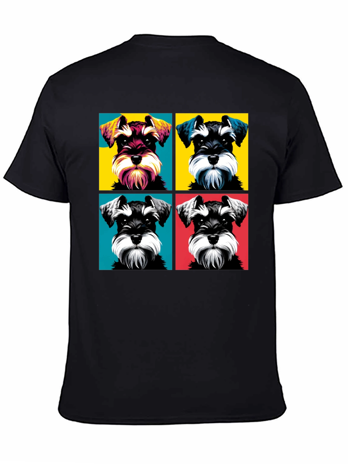 Schnauzer Pop Art Graphic T-Shirt