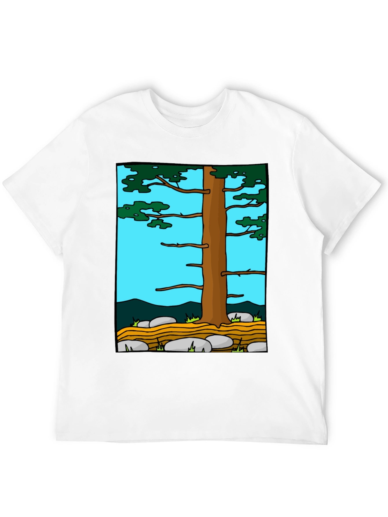 Nature Tree Graphic Tee - Black