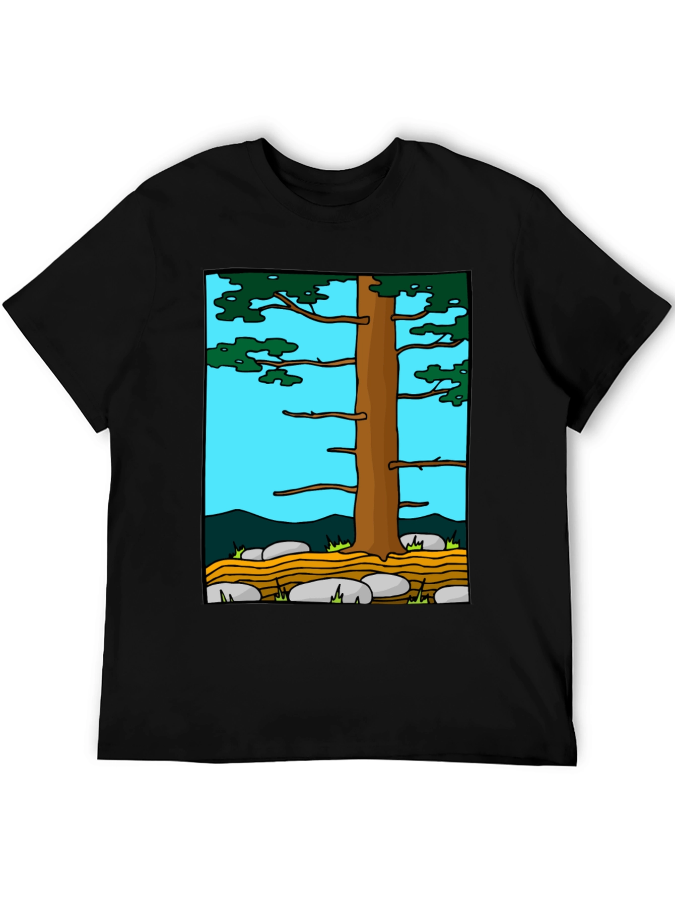 Nature Tree Graphic Tee - Black