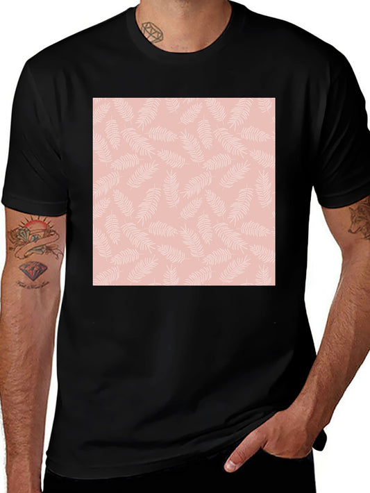 Black T-Shirt with Floral Pattern