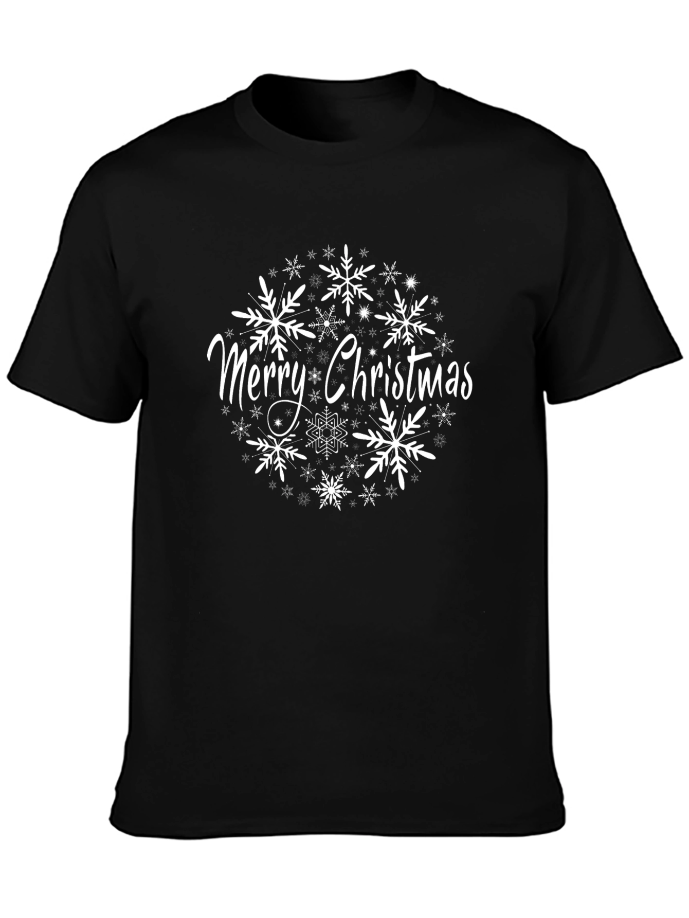 Merry Christmas Snowflake Wreath Tee
