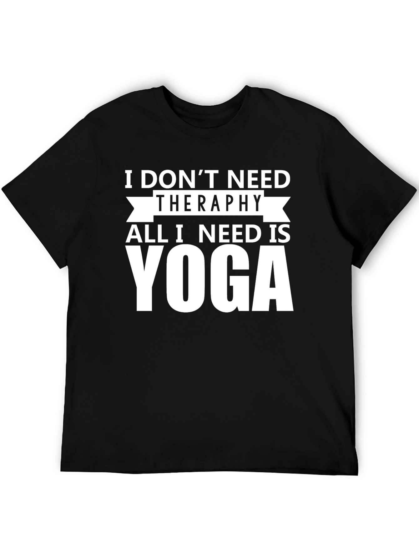 Yoga Therapy Graphic Tee - Black Cotton T-Shirt