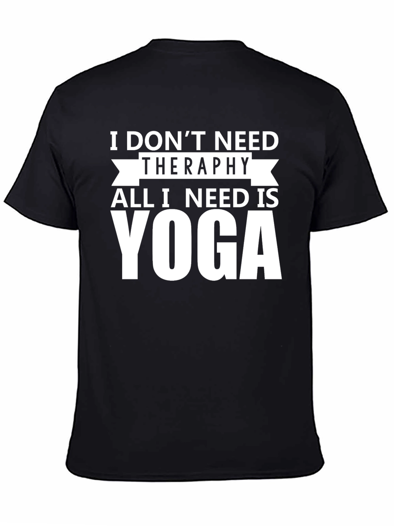 Yoga Therapy Graphic Tee - Black Cotton T-Shirt