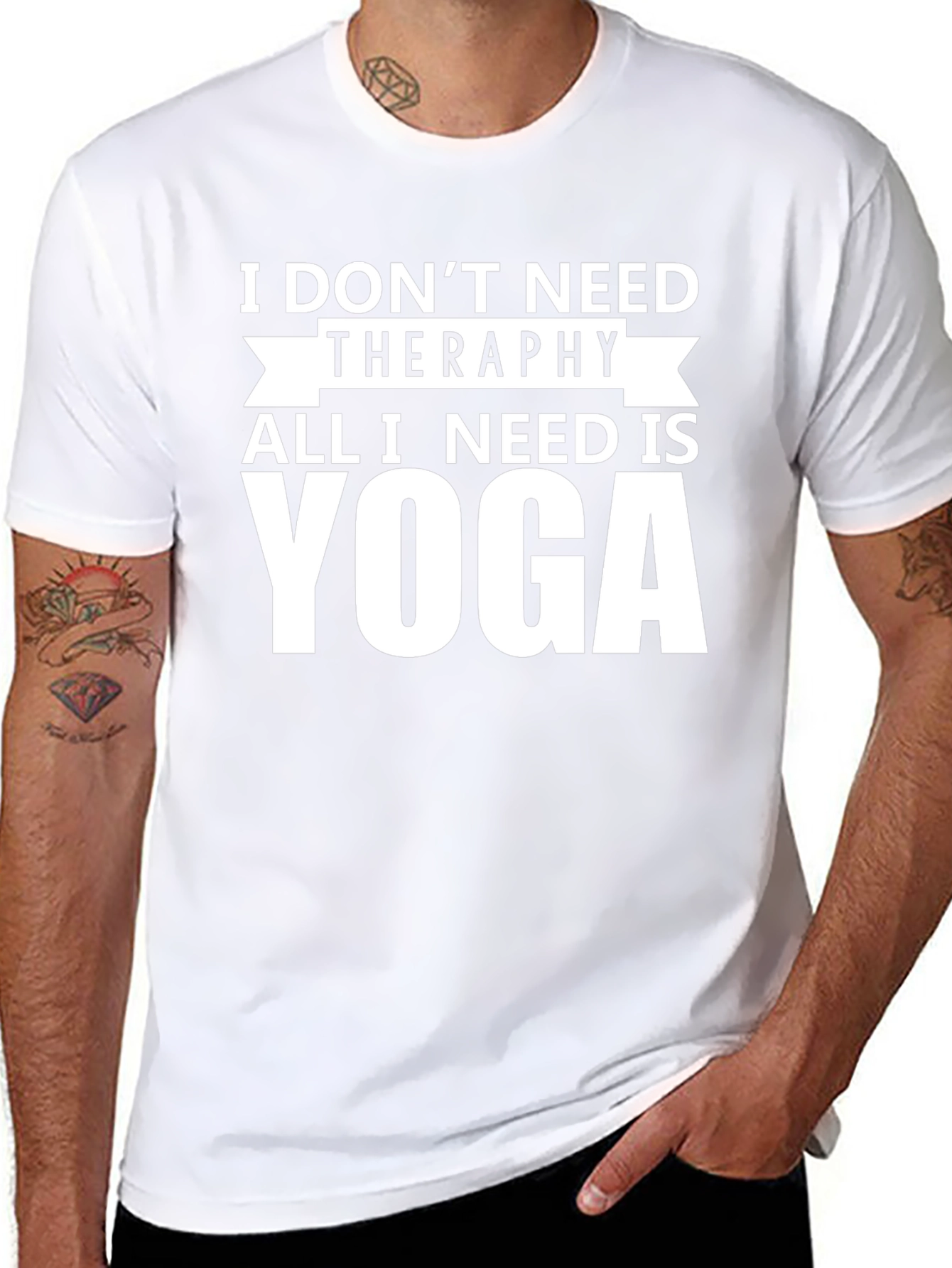 Yoga Therapy Graphic Tee - Black Cotton T-Shirt
