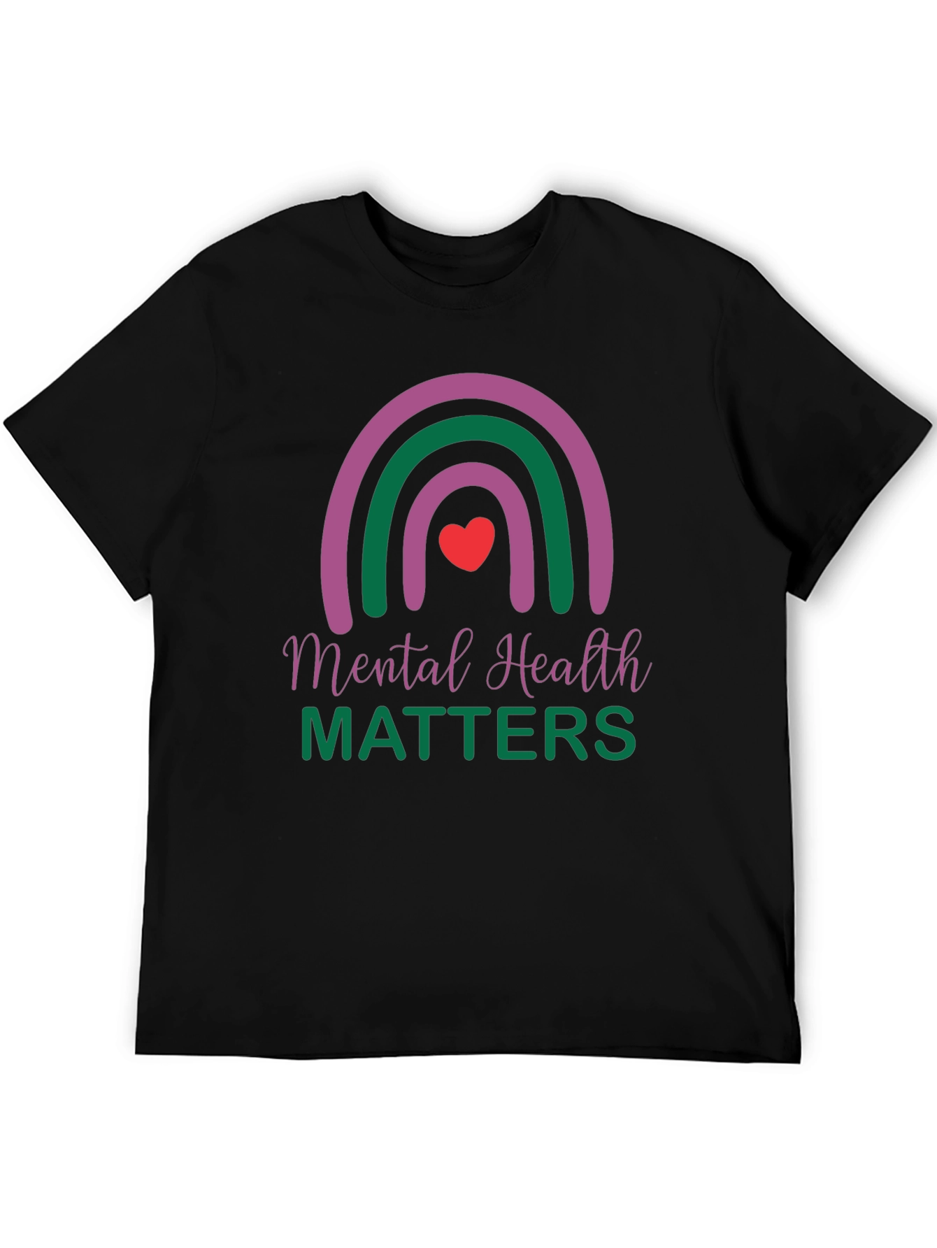 Mental Health Matters Rainbow Graphic T-Shirt