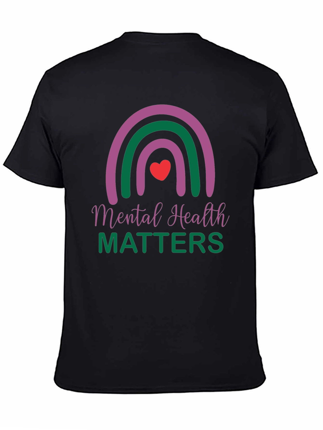 Mental Health Matters Rainbow Graphic T-Shirt