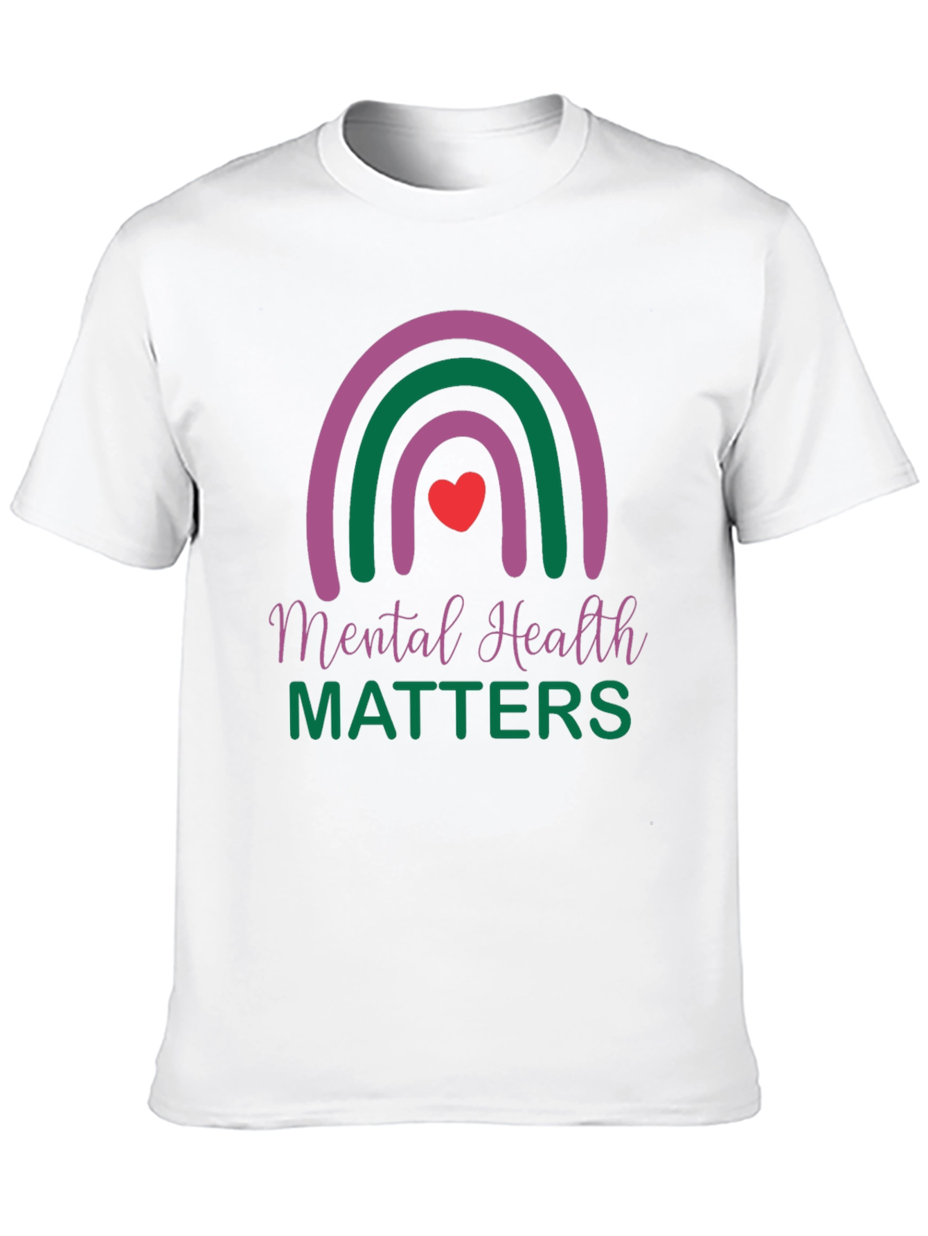 Mental Health Matters Rainbow Graphic T-Shirt