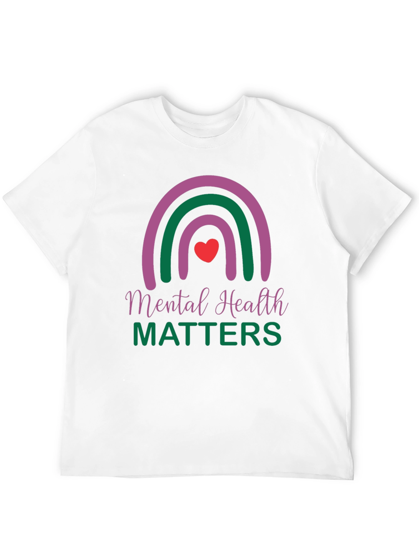 Mental Health Matters Rainbow Graphic T-Shirt