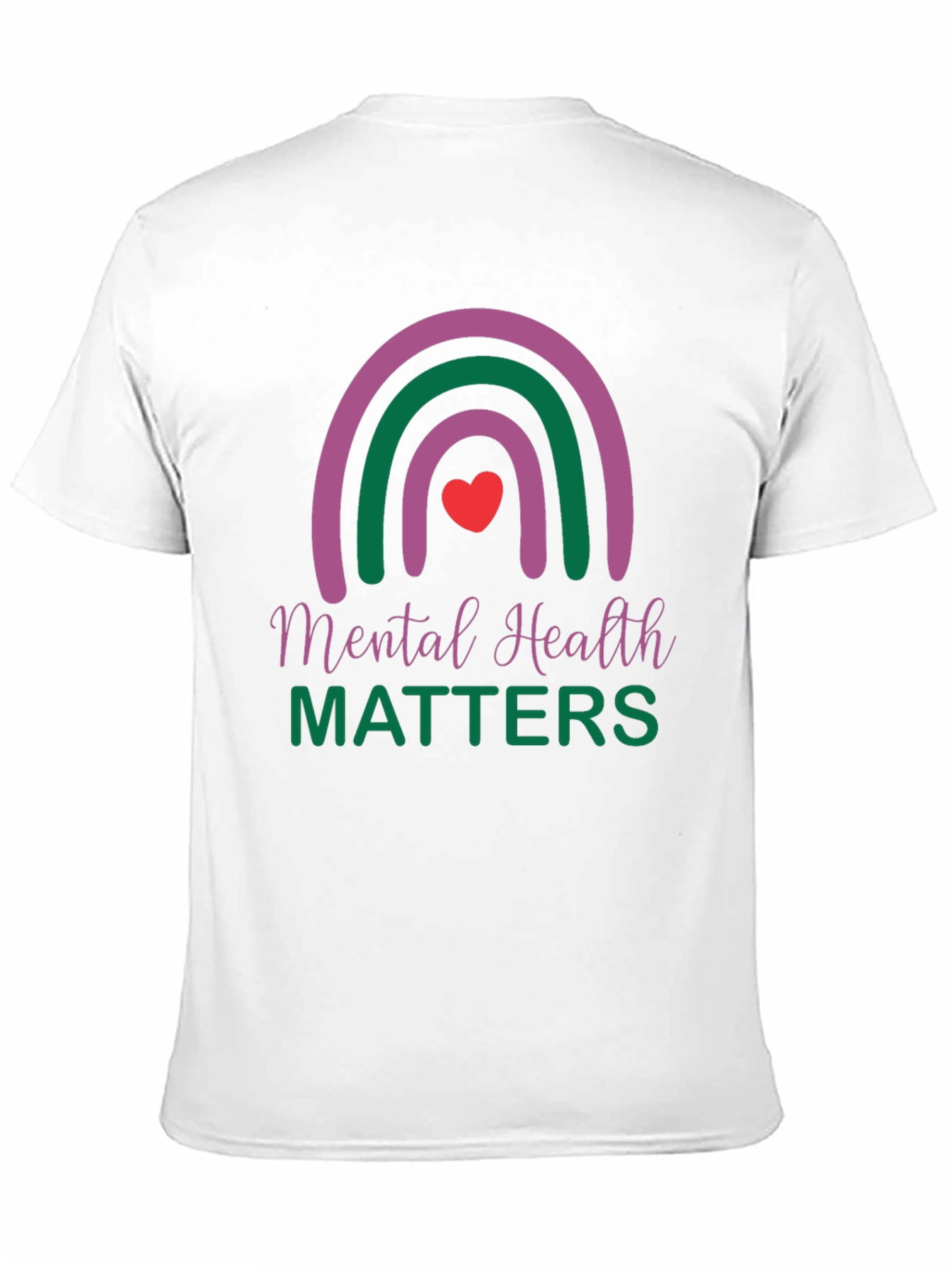 Mental Health Matters Rainbow Graphic T-Shirt