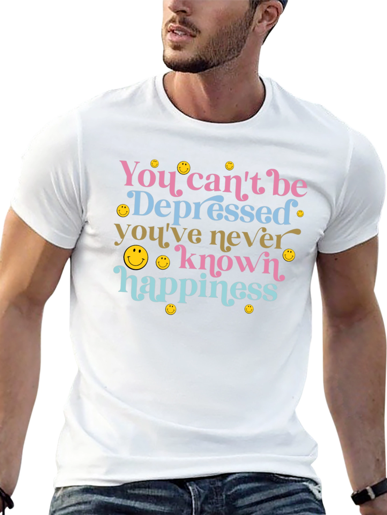 You Cant Be Depressed Graphic Tee