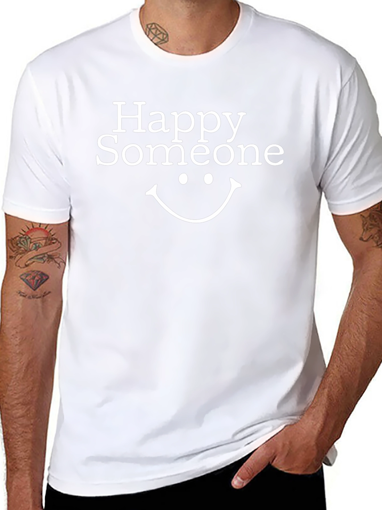 Happy Someone T-Shirt - Black Cotton Blend