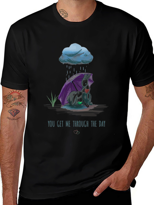 Rainy Day Comfort T-Shirt - Heart Design