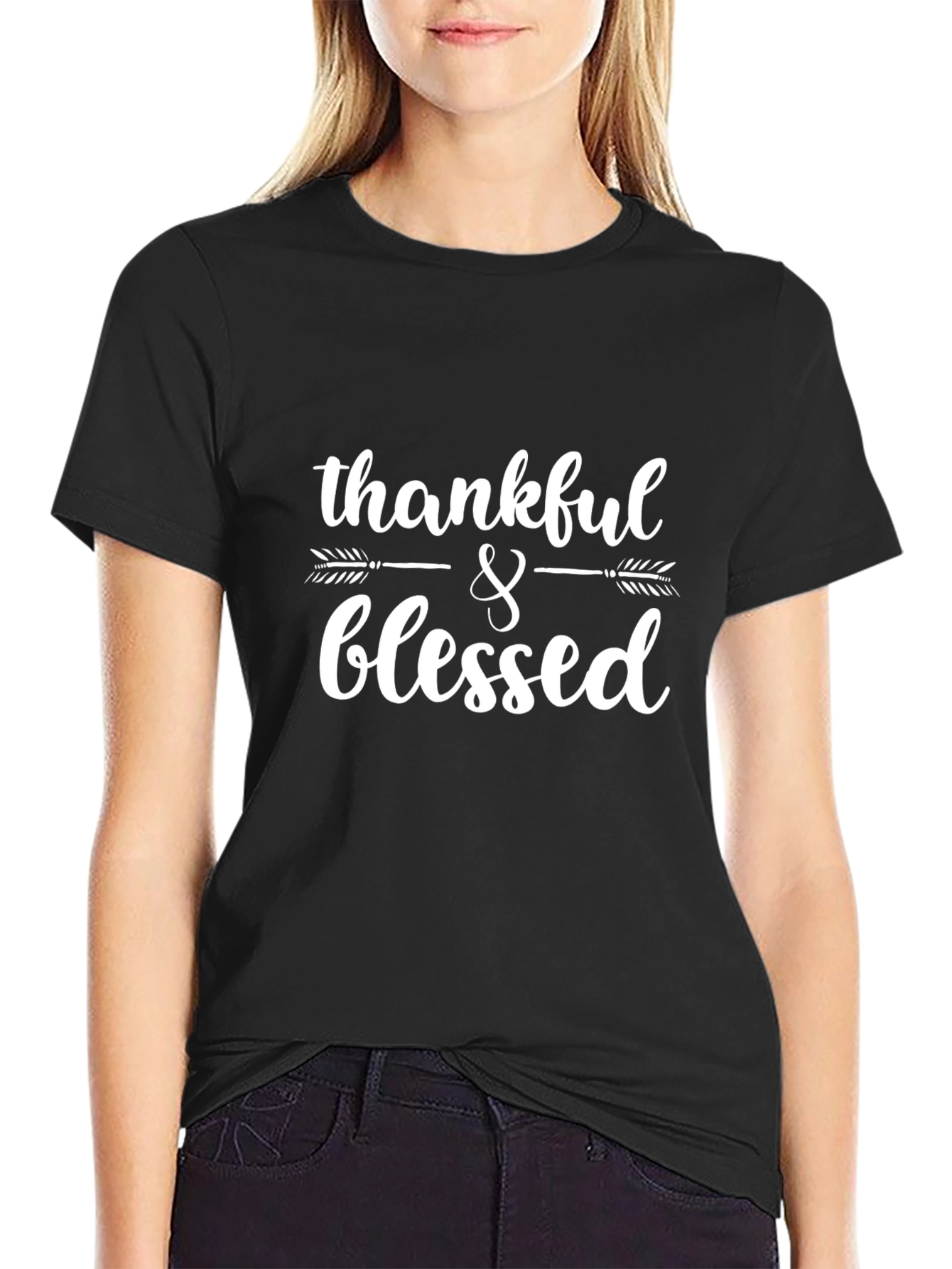 Thankful & Blessed T-Shirt - Stylish Graphic Tee