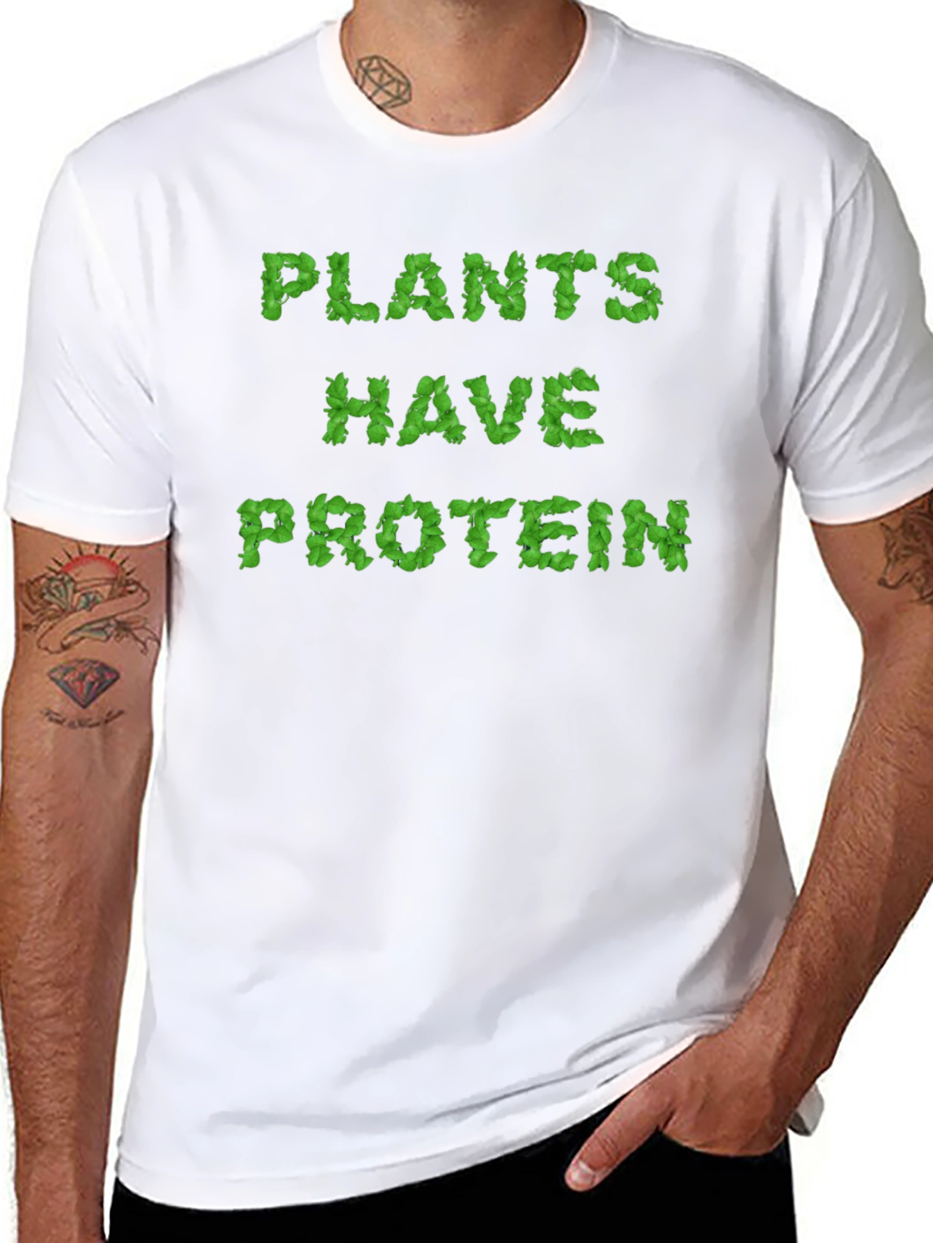 Plants Have Protein T-Shirt - Vegan Power!
