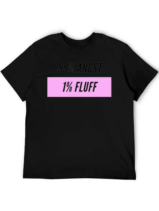 Angst and Fluff T-Shirt Mens Black Tee
