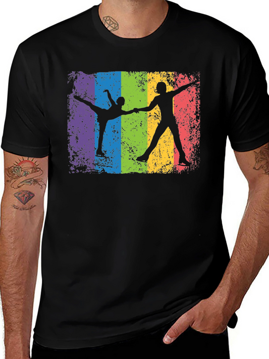 Rainbow Ice Skating T-Shirt